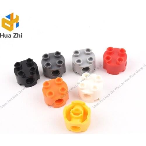 10PCS 17485 Brick Round 2 x 2 with Pin HolesBuilding Blocks Parts MOC DIY Education Build Toys Brick