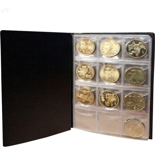 10 Pages 120 Pockets Album for Coins Collection Book Photo Album Collecting Money Organizer Storage Bags Holders