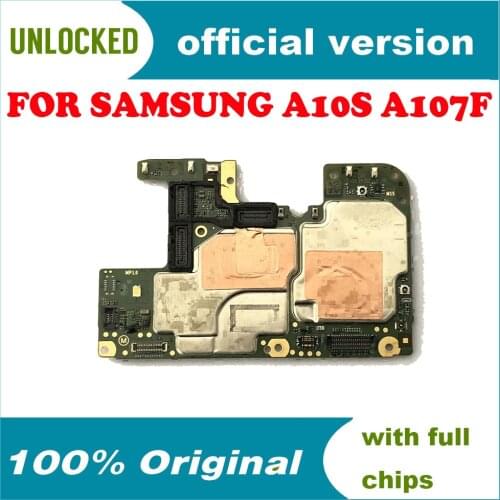 100% Original For Samsung Galaxy A10s A107F Unlocked Motherboard with full chips Logic Board Tested Good MB With Android System