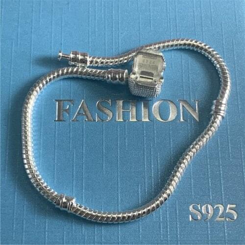 100% Real 925 Sterling Silver Charms Bracelet Fit PAN Dora Beads DIY Jewelry Making Women Gift