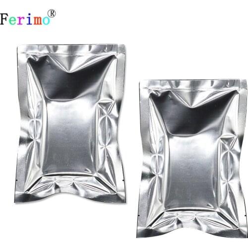 100pcs Aluminum - plated flat pocket three-side sealed food packaging bag digital aluminum foil light-proof bag