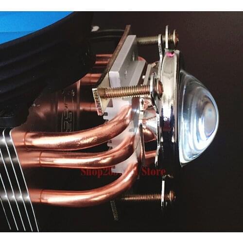 100w Copper Aluminum Heatsink Radiator CPU Fan + 44mm Optical Glass Lens + Reflector + Fixed Bracket For 100w SMD LED Light Bulb