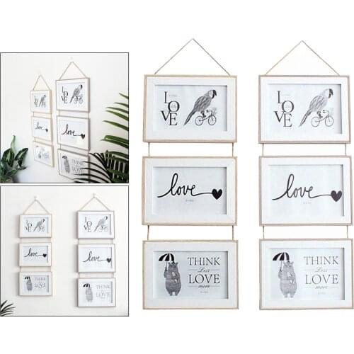 3x 4x6 inch / 5x7 inch Picture Frames Art Photo Frames Multi Photo Frames Collage for Wall Hanging Photo Frame