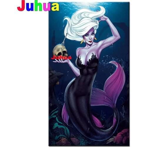 5d diy diamond painting Skull Mermaid Woman diamond mosaic cross stitch embroidery diamond round square stones decor Top Gift