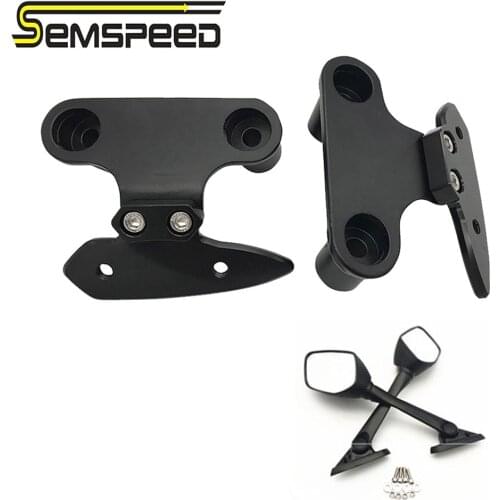 SEMSPEED Motorcycle X-MAX 300 CNC Rear Side View Mirrors Adapter Fixed Stent Bracket Holder For Yamaha XMAX250 XMAX300 400 125