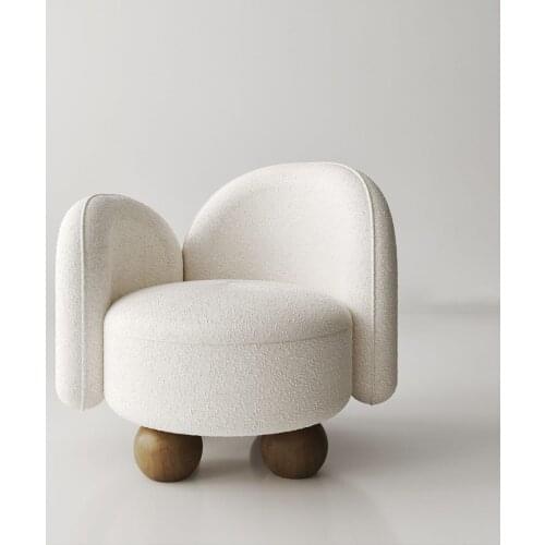 Zq American Modern White Couch Home Balcony Leisure Chair Single Seat Chair