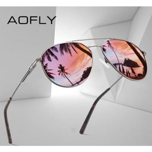 AOFLY Brand Design Pilot Mens Sunglasses Fashion Polarized Sun Glasses Women Gradient Eyewear Shades Male Oculos De Sol UV400