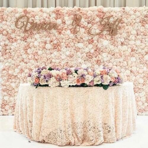 Free shipping 1pc 40x60cm Silk Rose Flower Champagne Artificial Flower for Wedding Decoration Flower Wall Wedding Backdrop Decor