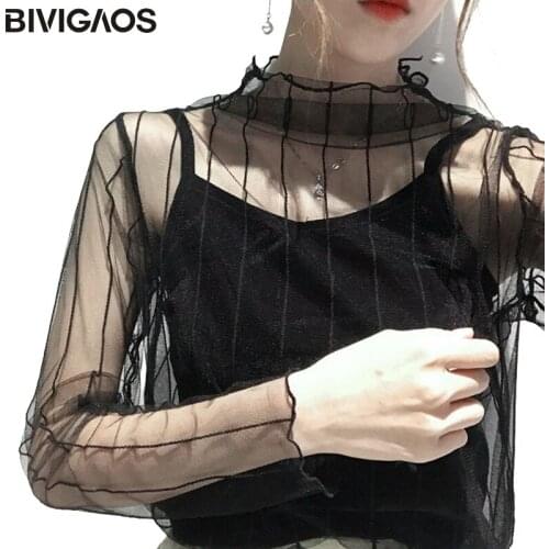 Женские футболки с длинным рукавом BIVIGAOS China At AliExpress