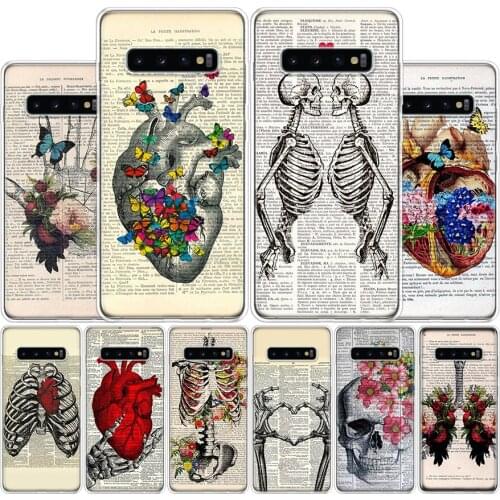Human anatomy organ newspaper Phone Case For Samsung Galaxy A51 A71 A50S A30S A10 A20E A40 A70 M30S A91 A01 A6 A7 A8 A9 Plus + C
