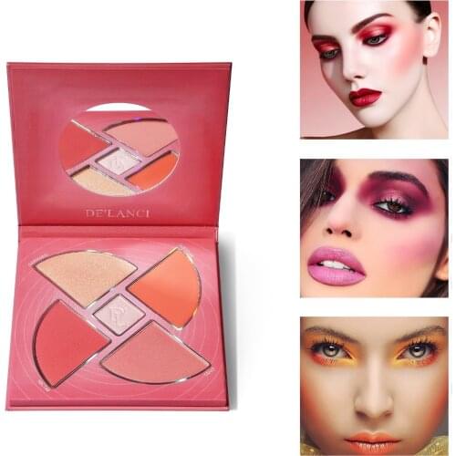 DE'LACNI Blush and highlighter Palette Face Makeup Cosmetics Kit Cheek Makeup Palette Shimmer Bronzer