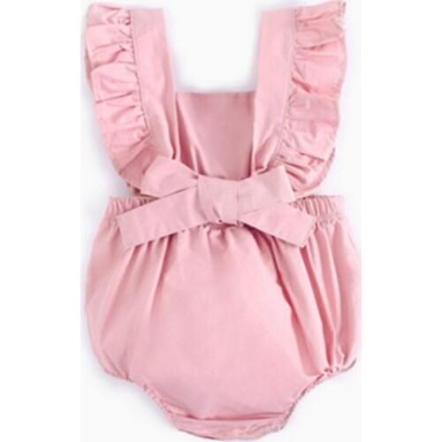 Ruffless lace newborn romper summer toddler girls jumpsuit cotton infant kids overalls children pajamas baby Pinafore 0-24m