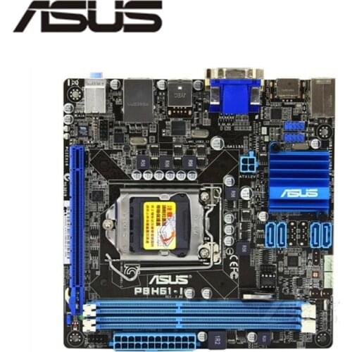 For ASUS P8H61-I Desktop Computer Motherboard LGA 1155 DDR3 For Intel H61 P8H61 Desktop Mainboard SATA II Used