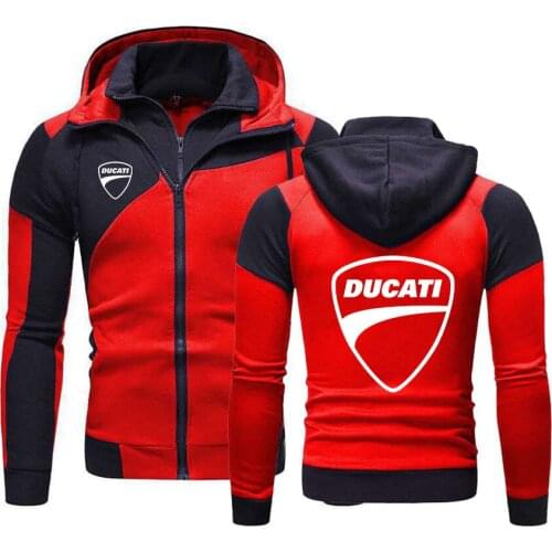 Hot 2021 Ducati Logo Graphic Hoodies Men Comfortable Harajuku Sweatshirt Unisex Male Hoodies Casual Wear Zipper Coats