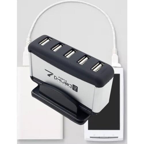 Hub Distributor USB Hub with Base Power Supply External Splitter Vertical 7 Ports 480mbps USB 2.0 Does Not Support Mac OS X. 5v