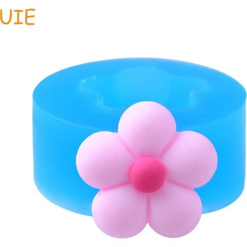 HYL324U 19mm Flower Silicone Push Mold - Cupcake Topper, Fondant, Sugarcraft, Resin, Clay, Chocolate, Gum Paste, Candy, Icing