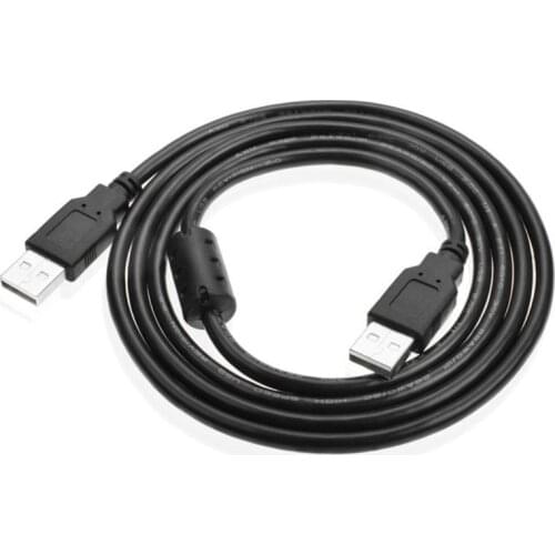 USB 2.0 Type A Male to Male Shielded Cable Cord Black 1.5m 3m