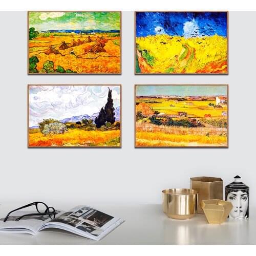 No Frame Famous Oil Painting Works Apricot Abstract Canvas Art Print Poster Picture Wall Decoration Printing Room Deor Aesthetic