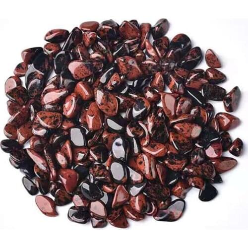 Healing gemstone natural crystal stones red obsidian chips reiki crystals for decoration