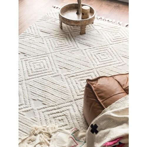 Morocco Hand Woven Kilim Living Room Carpet Geometric Turkey Bedroom Carpet Home Coffee Rug Table Floor Nordic Carpet Mat Area