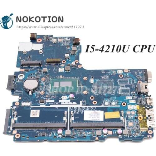 NOKOTION 768146-601 768146-001 768146-501 For HP probook 450 G2 Laptop motherboard ZPL40 ZPL50 ZPL70 LA-B181P I5-4210U CPU DDR3