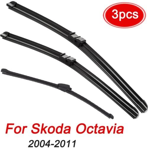 MIDOON Wiper Front Rear Wiper Blades For Skoda Octavia 2004-2011 Combi Estate Hatchback Windshield Windscreen 24"+19"+16"