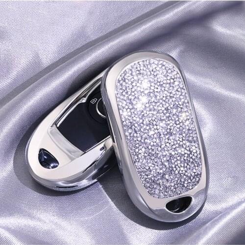 Fashion Luxury Diamond Crystal Shining Car Key Case Cover For OPEL Astra Buick ENCORE ENVISION NEW LACROSSE Auto Key Shell chain