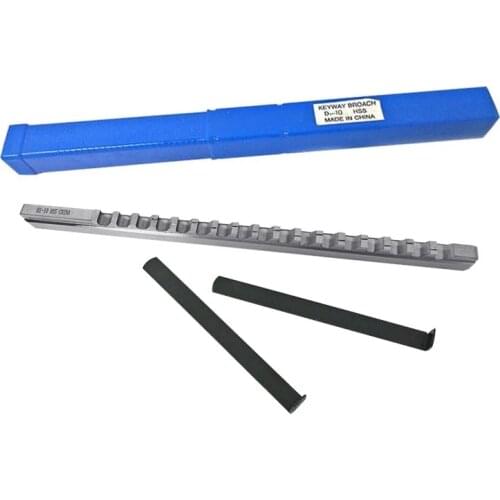 10mm D1 Push-Type Keyway Broache Metric Size HSS Keyway Cutting Tool for Router Metalworking