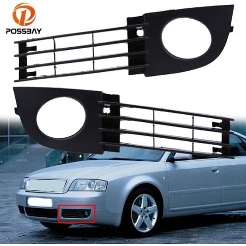 Car Front Fog Lights Grill Bumper Lower Grille for Audi A6 C5 Sedan 2002 2003 2004 2005 Facelift Auto Replacement Exterior Parts