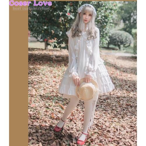 Lolita JSK Jumper Skirt Ruffles Frills White Lolita Dress