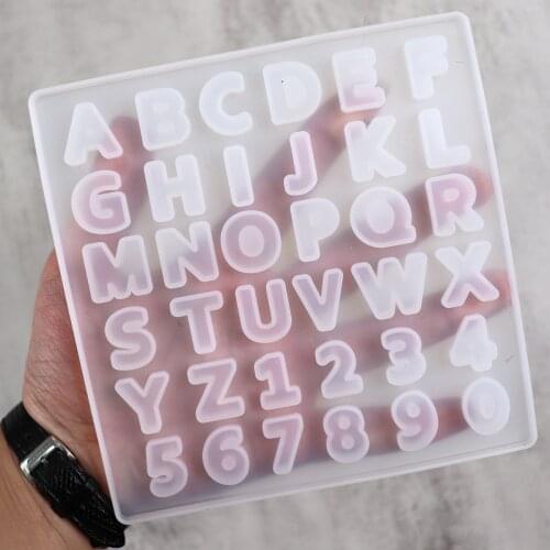 Uppercase Letter A-Z Silicone Mold Capital Letter for DIY UV Resin Alphabet Keychain Mold Epoxy Resin Art Supplies