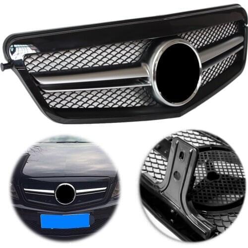 Car Front Grille ABS Front Bumper Honeycomb Radiator Upper Mesh Grille For Mercedes Benz E-Class W212 S212 2010 2011 2012 2013