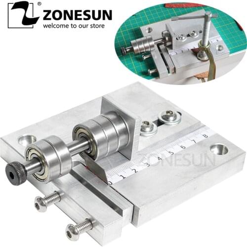 ZONESUN Leather Strap Cutter Splitter Paring Tool Strap Cutting Machine Leather Skiver For Bag Handle Guitar Straps Bracelet