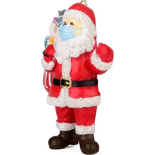 Christmas Santa Claus Figurine Decoration Xmas Ornament Doll Toy Holiday Decor Festival Present