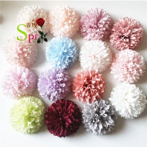 SPR Hot sale 100 pieces of 11cm flower head silk artificial flower decoration home wedding decoration DIY wreath heads