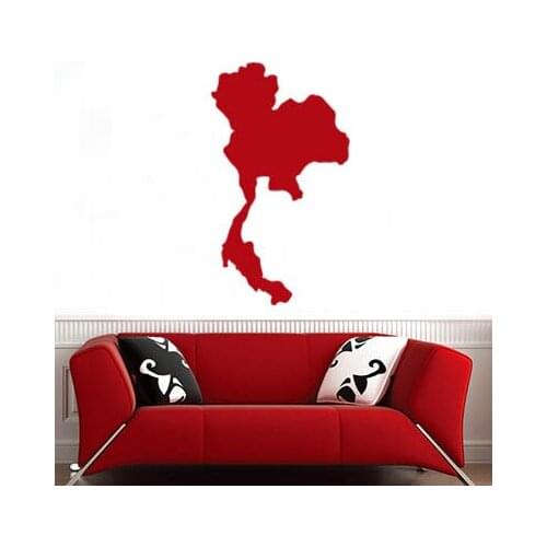 Thailand map Globe Earth Country wall vinyl sticker custom made home decoration fashion design