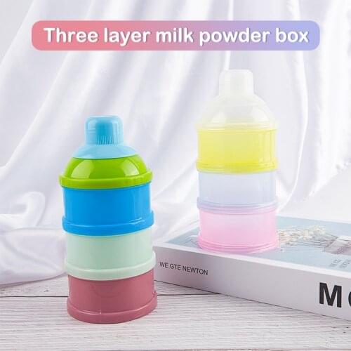3 Layers Portable Concise Baby Food Storage Box Infant Milk Powder Box Toddle Snacks Container Baby Food Accessories