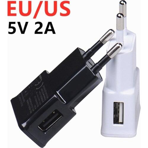 1PC Universal 5V 2A Wall USB Charger USB EU US Plug For Samsung iphone New Mobile Phone Charging Power Adapter Micro Charger