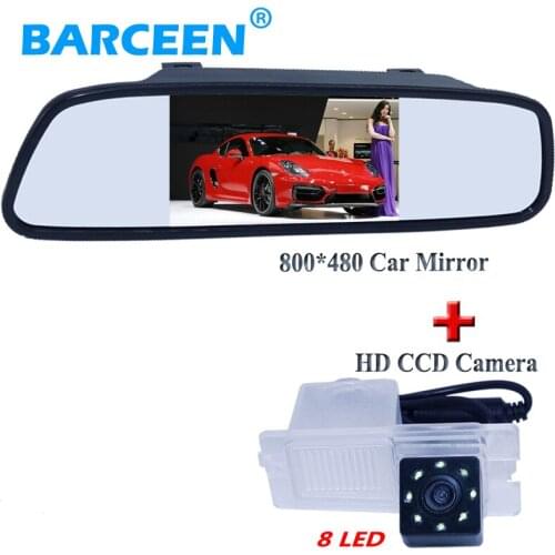 Water-proof IP 69K auto car backup camera+4.3" auto car rear view mirror for SsangYong Actyon Korando Rexton