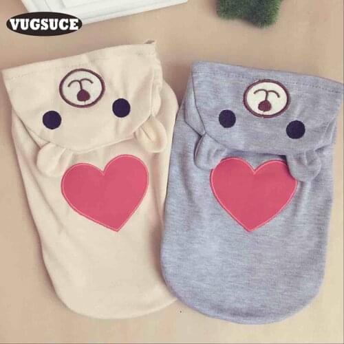 VUGSUCE Rabbit Dog Hoodie Coat Cute Bear Puppy Clothes Costume for Chihuahua Personalized Pet Dog Sweatshirt Winter Pet Supplies