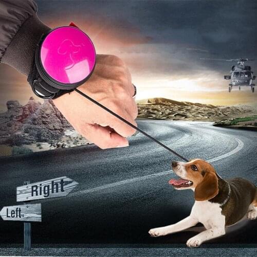 Retractable Wrist Traction Rope Hands-Free Automatic Shrink Dog Chain 3 M Leads Outdoor Sport Withstand 30KG Supplies