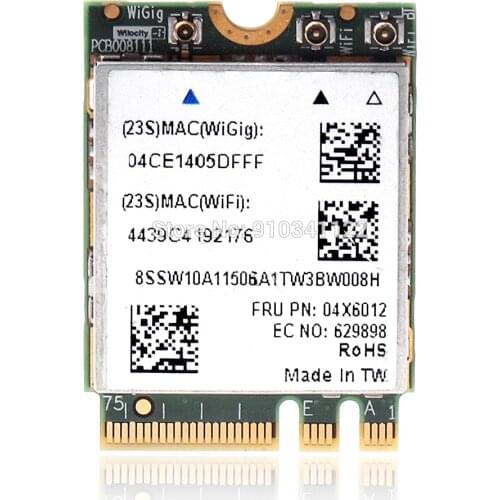 Wigig Wireless Gigabit 7Gbps Ngff Card for Lenovo Thinkpad 04x6012 T431S X240S T440P T540P E555 L440 L540 E431 T440S X240 X1C