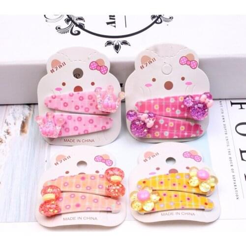 2PCS/lot New Korean Child Kids Adult Fashion Sweet Cartoon Barrette Hairclips Hair Pin Hair Accessories Girl Women