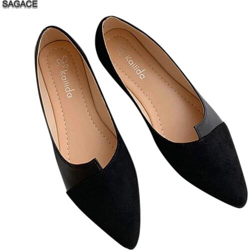 SAGACE Women Splice Flats Fashion Pointed Toe Ballerina Ballet Flat Slip On Shoes Sandals Summer Shoes 2020 Beach Vintage C218