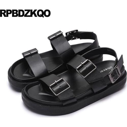 Platform Harajuku Black Wide Fit Beach Roman Sneakers Flat Flatform Open Toe Women Sandals 2021 Summer Designer Strappy Shoes