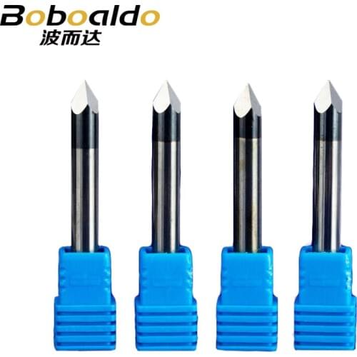 1Pcs 6mm SHK 4 Edge end mill Diamond Marble relief engraving tools engraving Milling Granite 4face stone cutter bits
