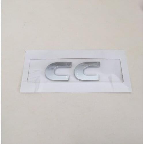 1pcs ABS CC car Letter Rear trunk Decals Emblem badge sticker Decal Car styling