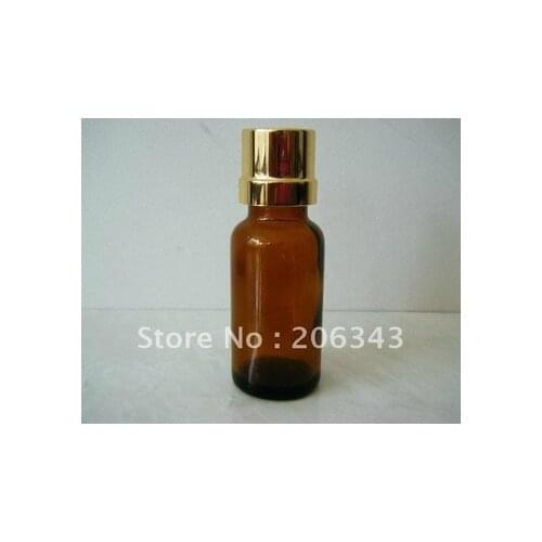 10ml brown/green/blue bottle with gold electronic aluminum cap,for cosmeticl packaging