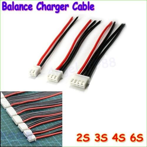10pcs/lot 2S1P 3S1P 4S1P 5S1P 6S1P JST-XH JST XH Connector Adapter plug Balance Changer Wire Charger Cable for Lipo Battery