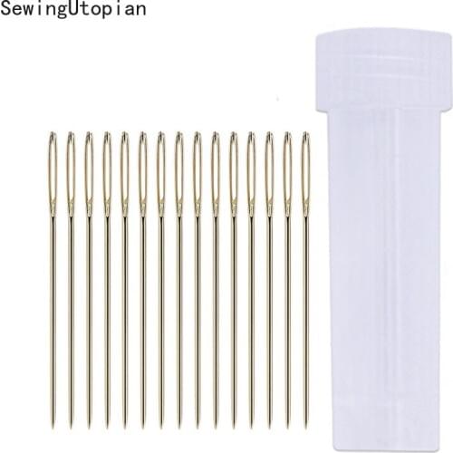 100PCS Stainless Steel Golden Tail Embroidery Fabric Cross Stitch Needles Kit Tools Sewing Sharpening Handmade Needles
